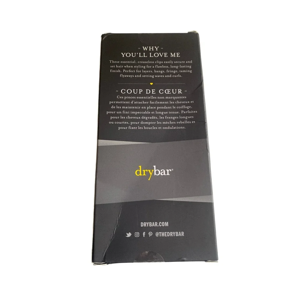 Drybar Tiny Tamers Creaseless Clips 6 Pack Yellow Hair Styling Accessories NEW